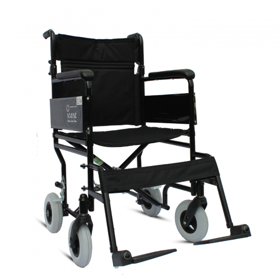iCare Folding Attendant Transport Wheelchair 